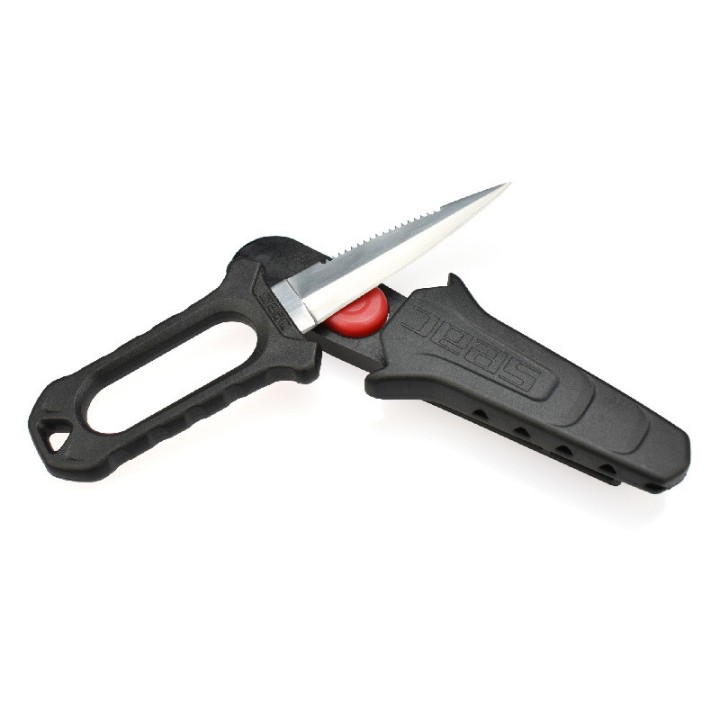 Seac Devil Coltello sottomarina HD - Acciaio inossidabile, Push & Pull Fuori