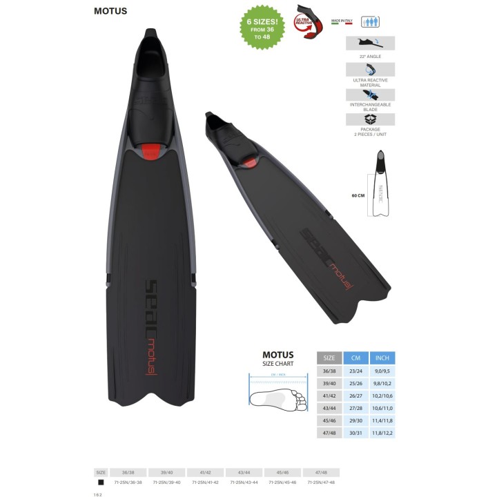Seac Motus long fins - Comfort and superior performance