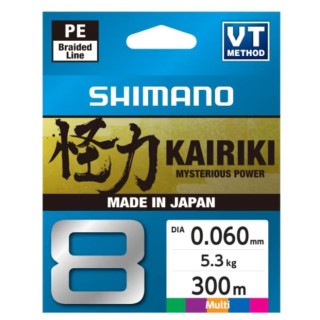 SHIMANO KAIRIKI 8 fios, 300mts, multicolorido.