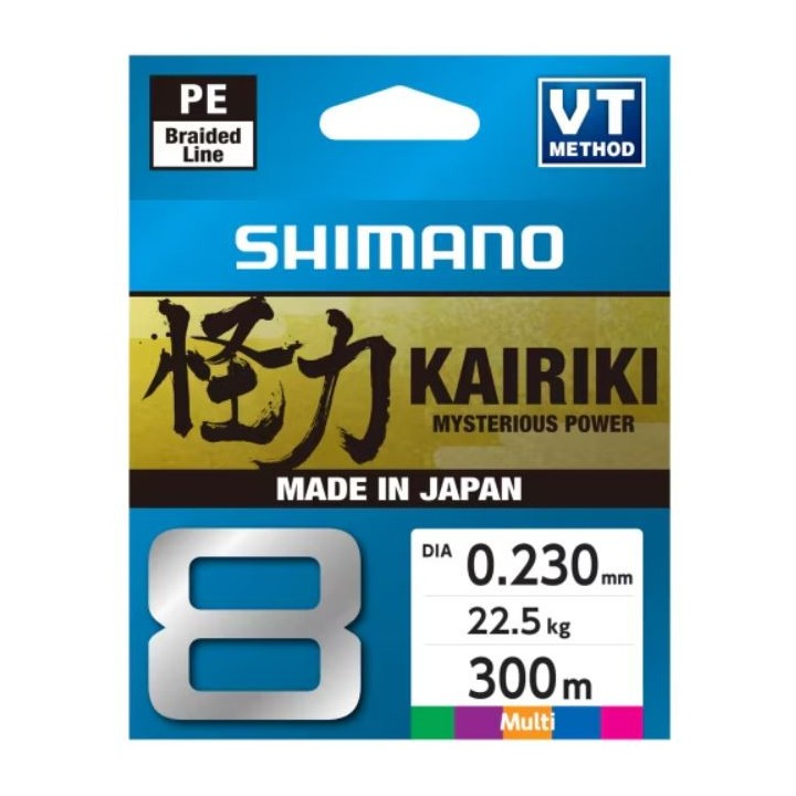 SHIMANO KAIRIKI 8 hebras, 300mts, multicolor.