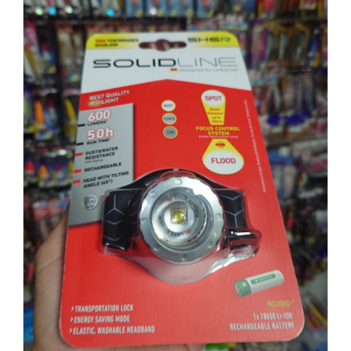 Linterna Frontal Solidline SH6R: Iluminación Recargable y Resistente