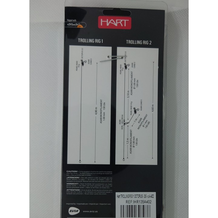 Isca de pesca à linha trolling rig polvo 3.5