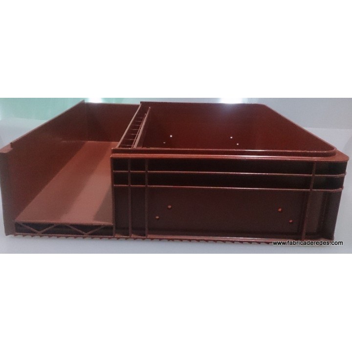 Caja para calar palangre con canaleta derecha e izquierda