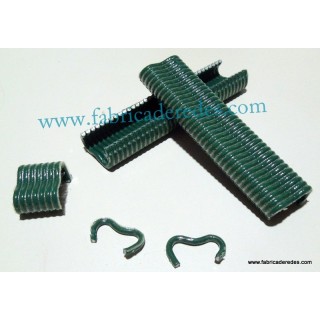 Grapa plastificada verde A18