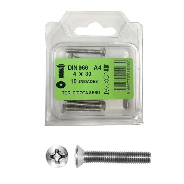 DIN 966 Tornillo cabeza gota sebo phillips - Blíster práctico