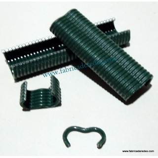 Grapa plastificada Verde A20