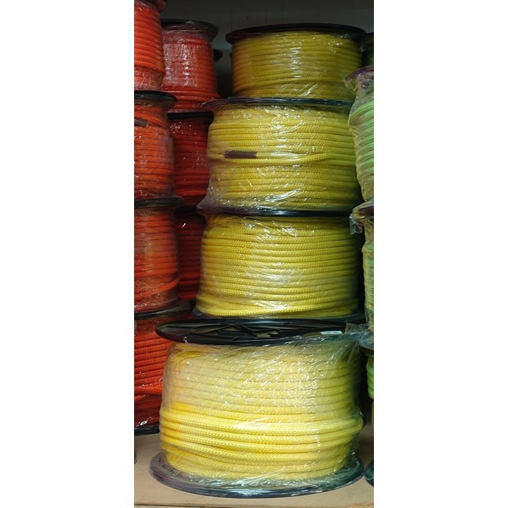 Couvercle en nylon tressé jaune pour voile, amer et caressant