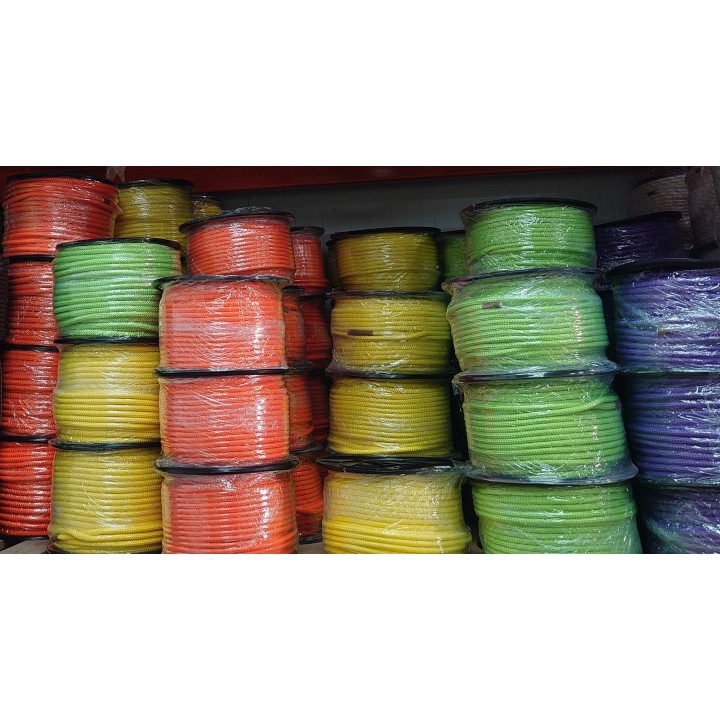 Corde en nylon tressé orange 100 mètres