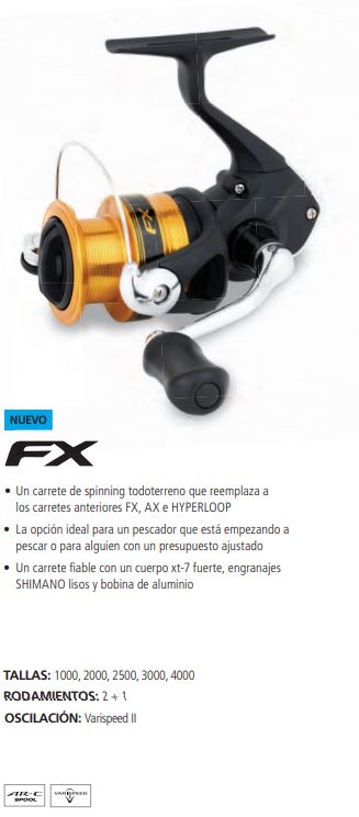 SHIMANO FX reel equipped with AR-C shimano technology